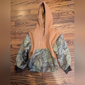 Outdoor Habitat Boys Canvas Outdoor Camo Heavy Workwear Jacket Size 2T